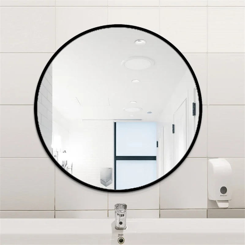 20" Wall Circle Mirror Large Round Black Farmhouse Circular Mirror