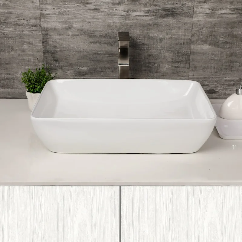 23"x15" Bathroom Sink Rectangle Vessel Sink