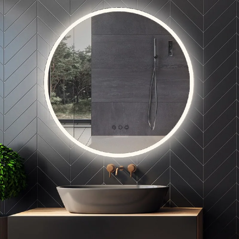 26*26 inches Acrylic led mirror smart anti fog Touch switch bathroom mirror 3 level brightness adjustment