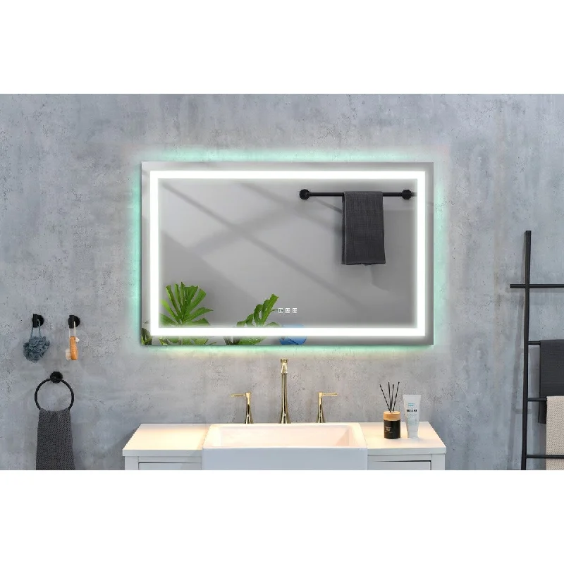 48*36 LED Modern Lighted Bathroom Wall Mounted Mirror