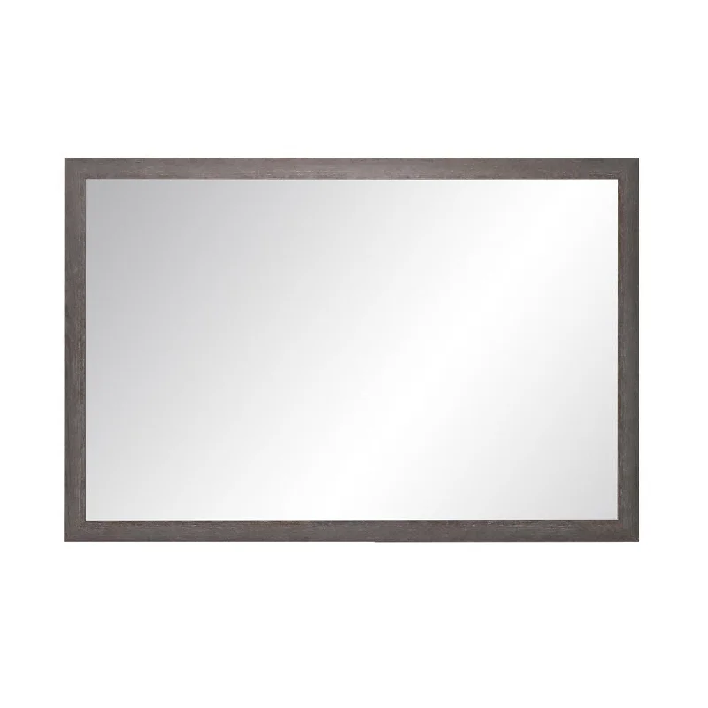 Ash Wood Wall Mirror - Gray