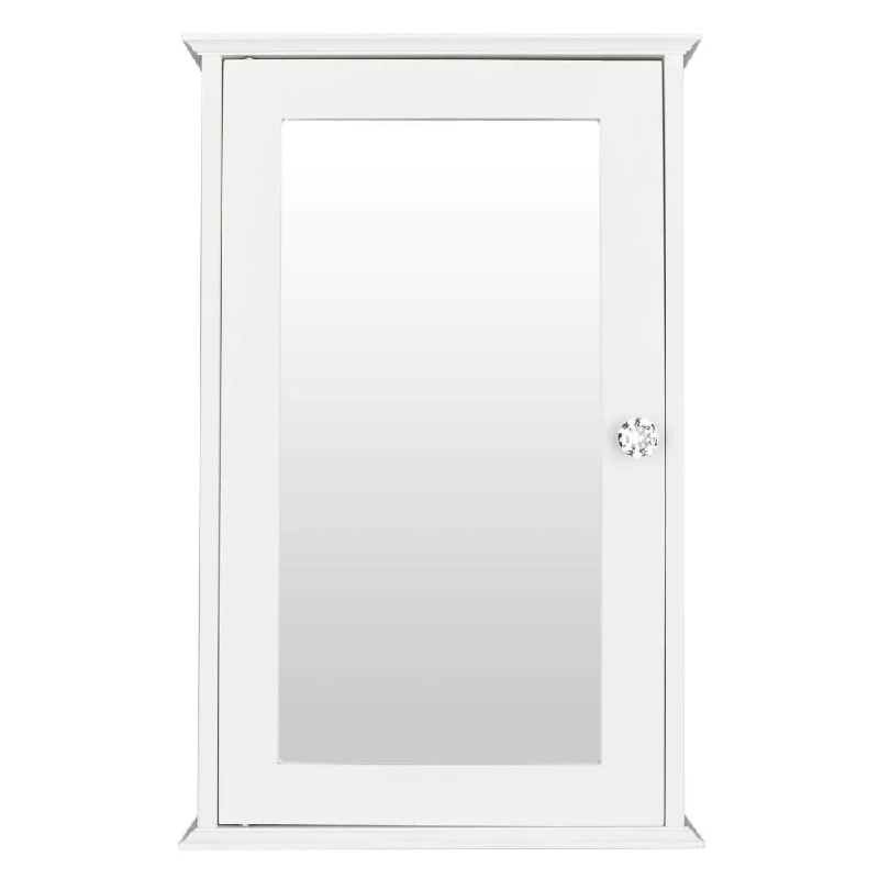 Bathroom Wall Mounted Cabinet Single Door Mirror Indoor Bathroom Medicine Cabinet Adjustable Shelf