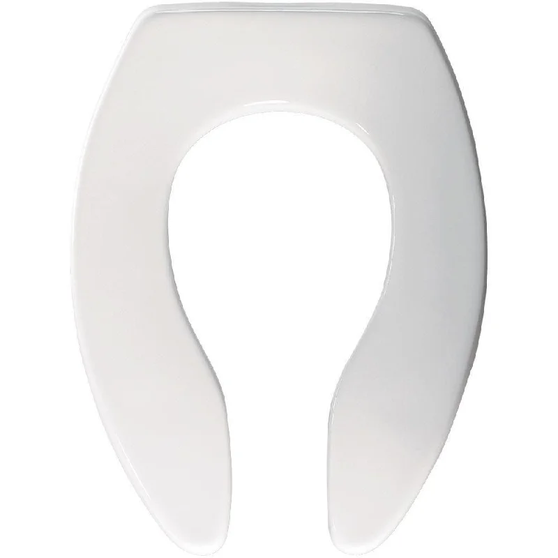 Bemis 1655CT000 Elongated Open Front Less Cover with Check Hinge Toilet Seat, White 534767