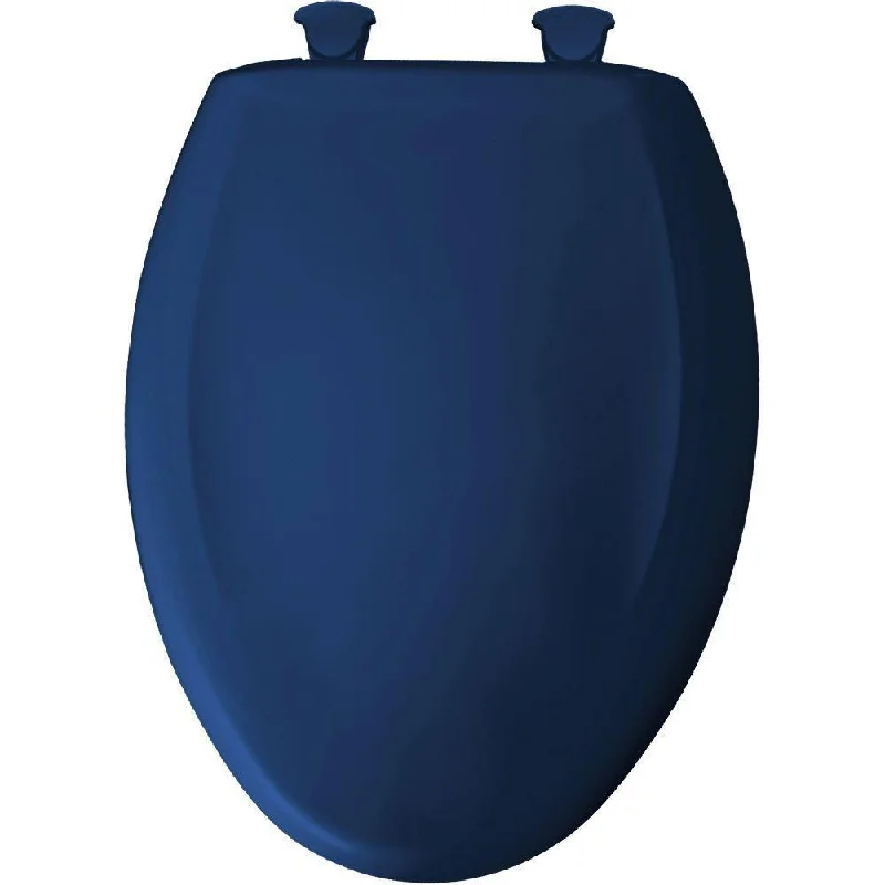 Bemis Slow Close STA-TITE Elongated Closed Front Toilet Seat in Colonial Blue 529803