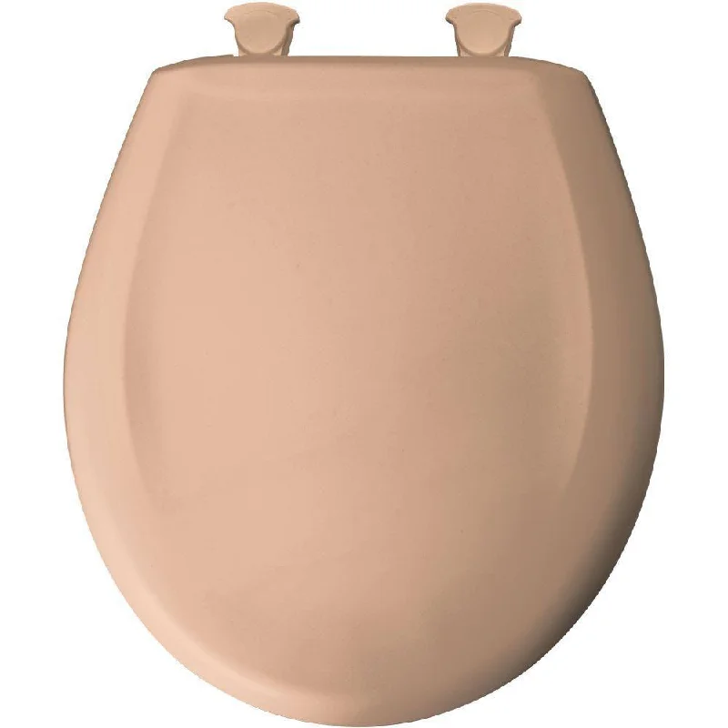 Bemis Slow Close STA-TITE Round Closed Front Toilet Seat in Bermuda Coral 539581