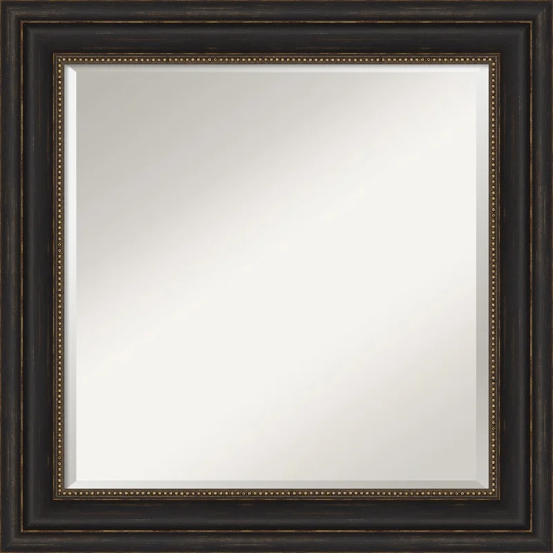 Beveled Bathroom Wall Mirror - Accent Bronze Frame