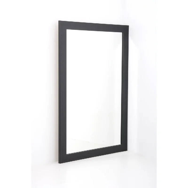 Black Embossed Framed Mirror