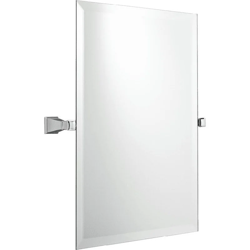 Chandler 26" H x 22" W Square Tilt Bathroom Mirror, Chrome