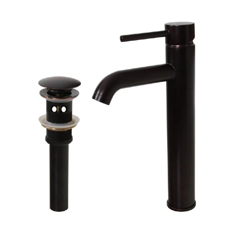 Faucet And Overflow Pop-Up Drain (No Mounting Ring)