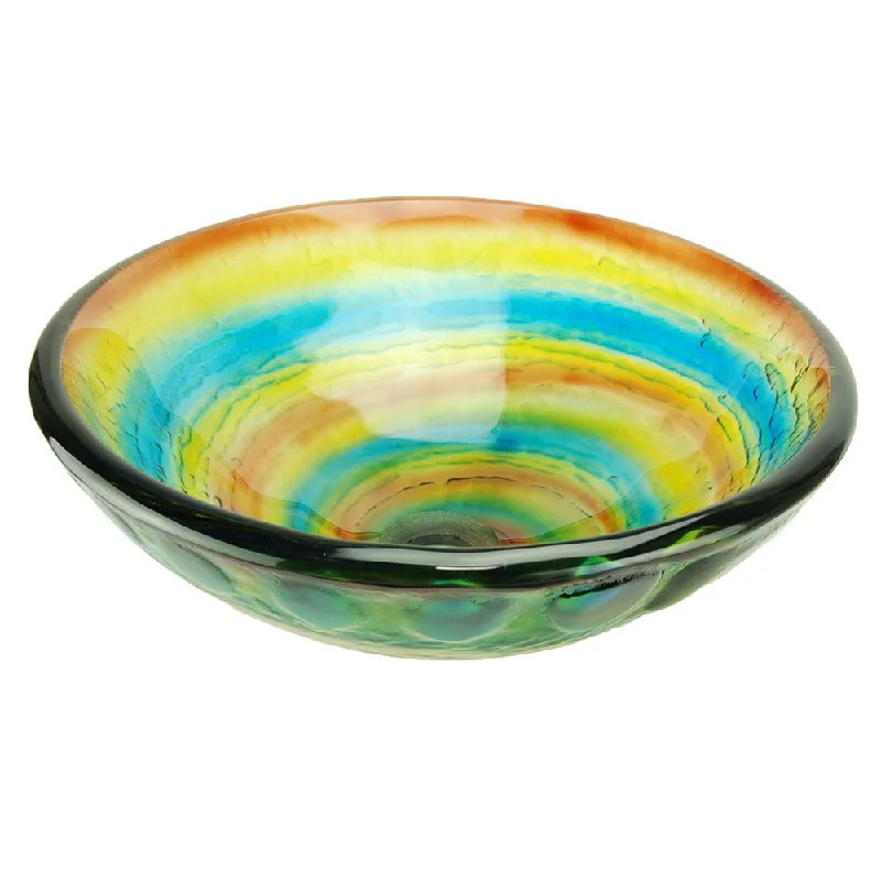 Fontaine Rainbow Swirl Glass Vessel Sink