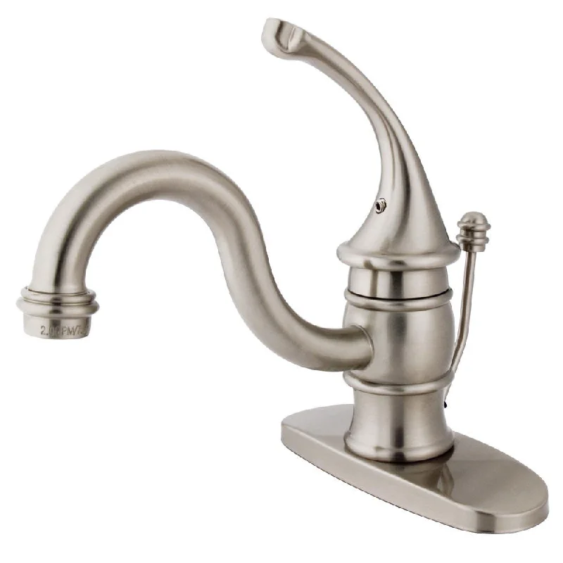 Kingston Brass Satin Nickel Georgian bathroom centerset faucet w drain KB3408GL