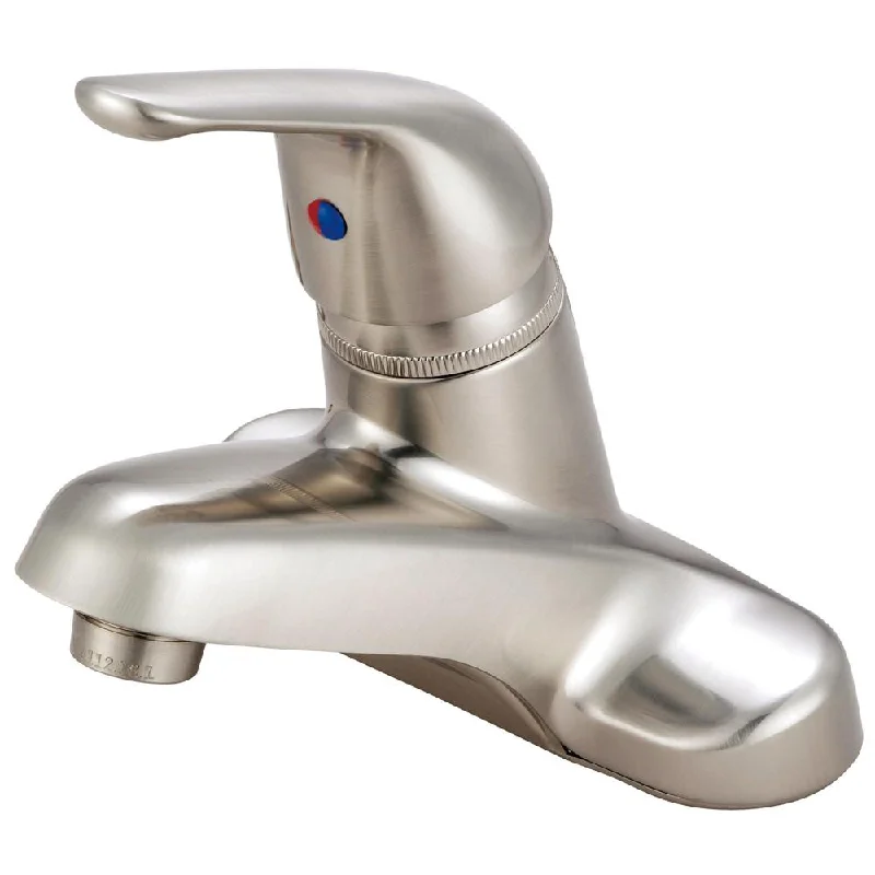 Kingston Brass Satin Nickel Single Handle 4" Centerset Bathroom Faucet KB548LP