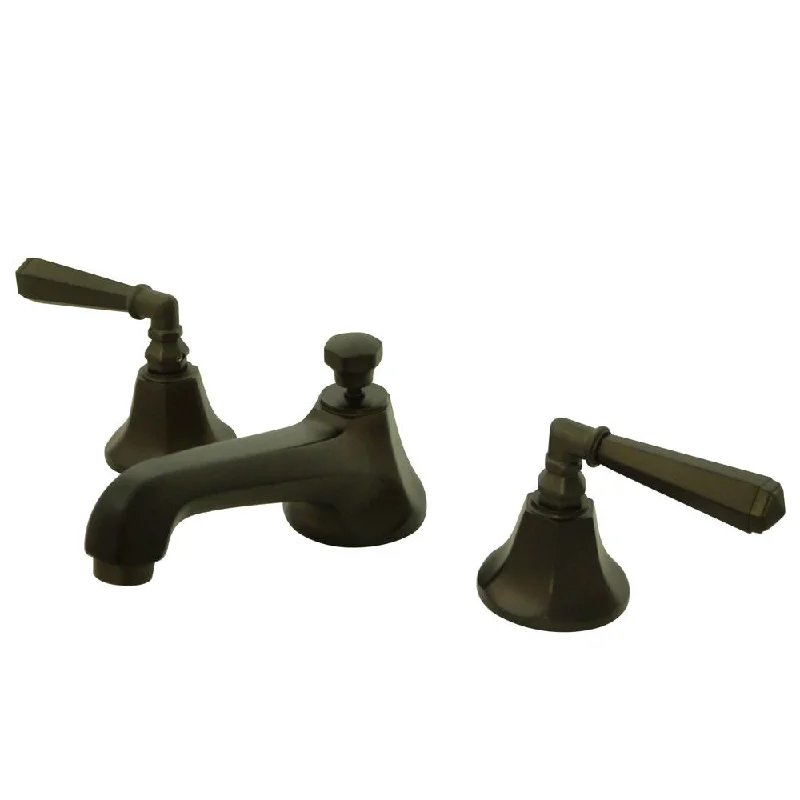 Kingston Oil Rubbed Bronze 2 Handle Widespread Bathroom Faucet w Pop-up KS4465HL