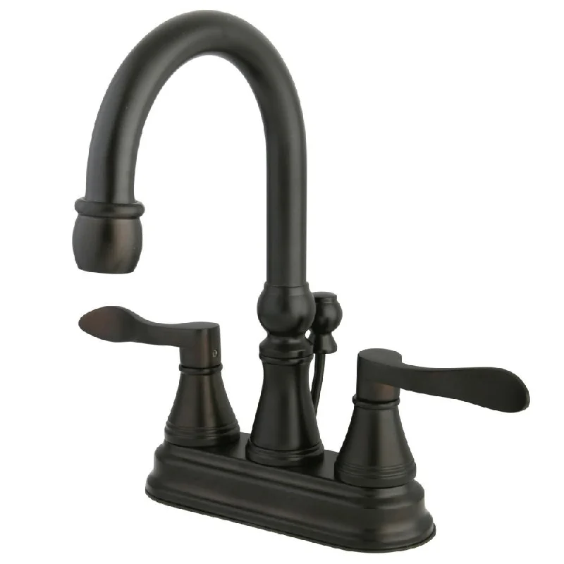 Kingston Oil Rubbed Bronze NuFrench 4" centerset Bathroom faucet KS2615DFL