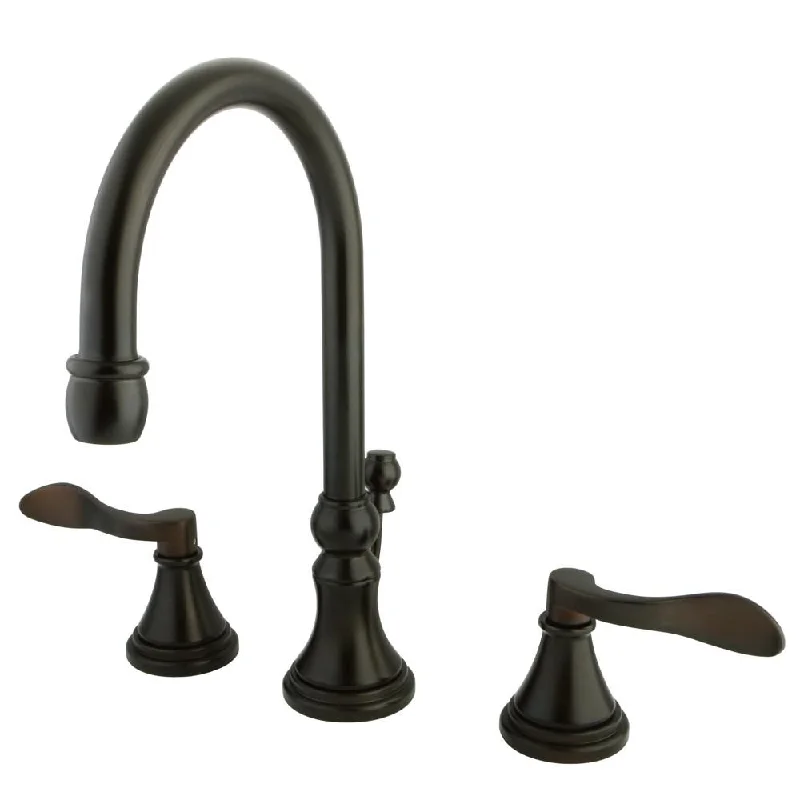 Kingston Oil Rubbed Bronze NuFrench widespread Bathroom faucet KS2985DFL