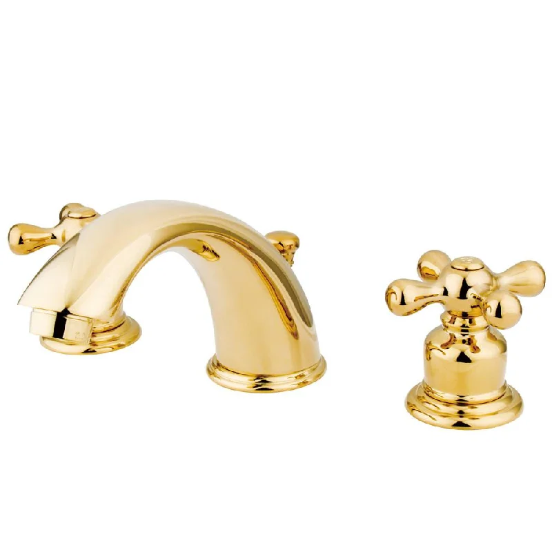 Kingston Polished Brass 2 Handle Widespread Bathroom Faucet w Pop-up KB972X