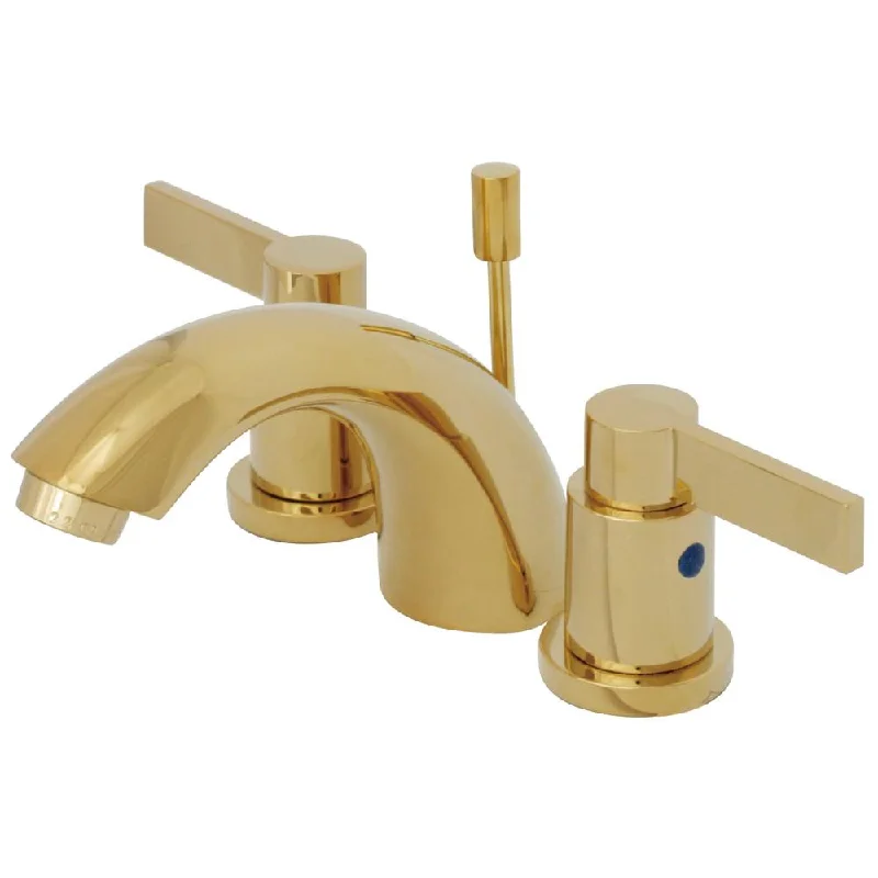 Kingston Polished Brass NuvoFusion Mini Widespread bathroom Faucet KB8952NDL