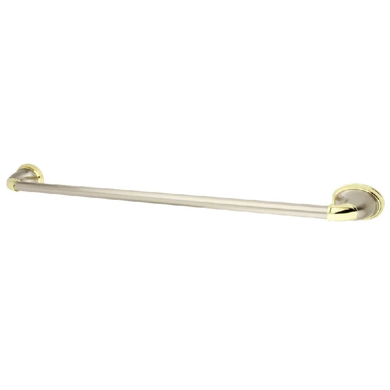 Kingston Satin Nickel/Polished Brass Magellan ii 24" single towel bar BA621SNPB