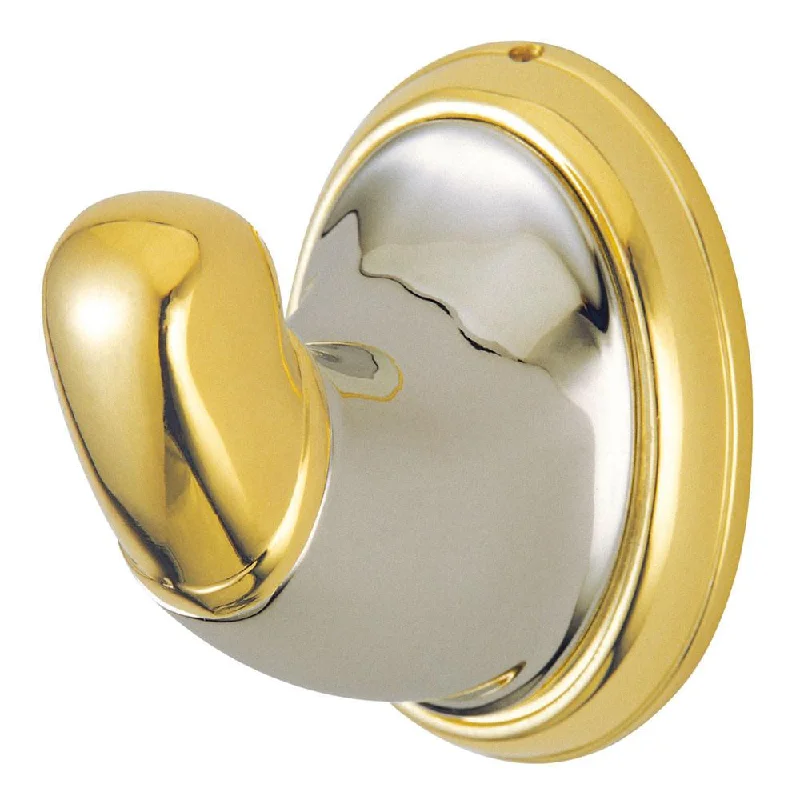 Kingston Satin Nickel/Polished Brass Magellan ii wall mount robe hook BA627SNPB