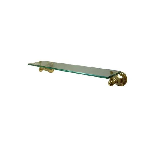 Kingston Tempered Bathroom Glass Shelves Polished Brass Glass Shelf BA4819PB