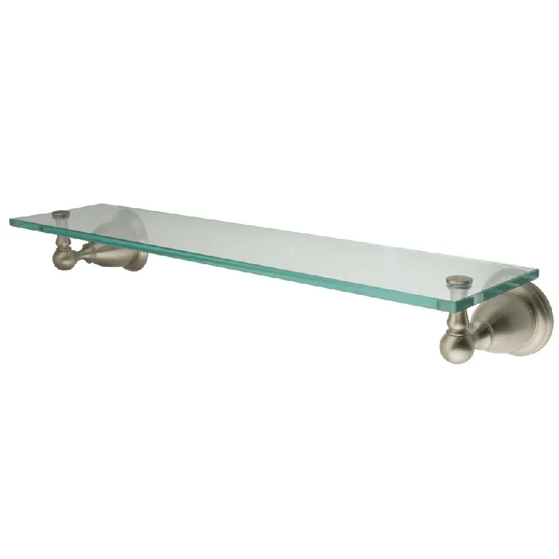 Kingston Tempered Bathroom Glass Shelves Satin Nickel Glass Shelf BA1759SN