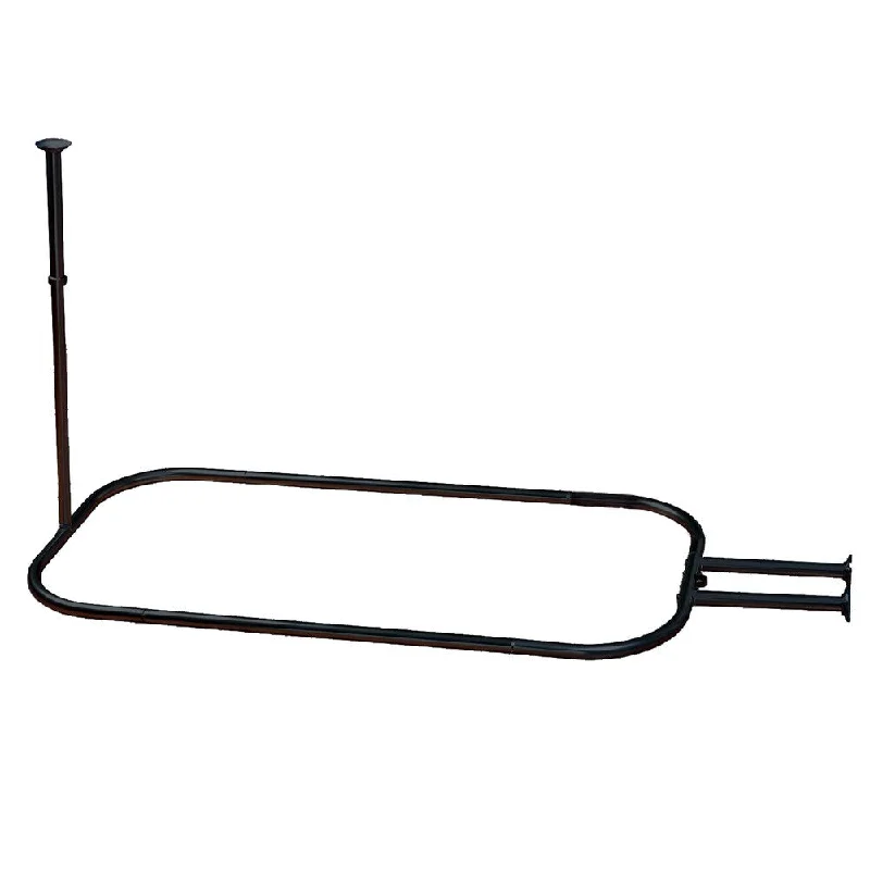 Never Rust Dark Bronze Aluminum Rectangular Hoop Shaped Shower Rod