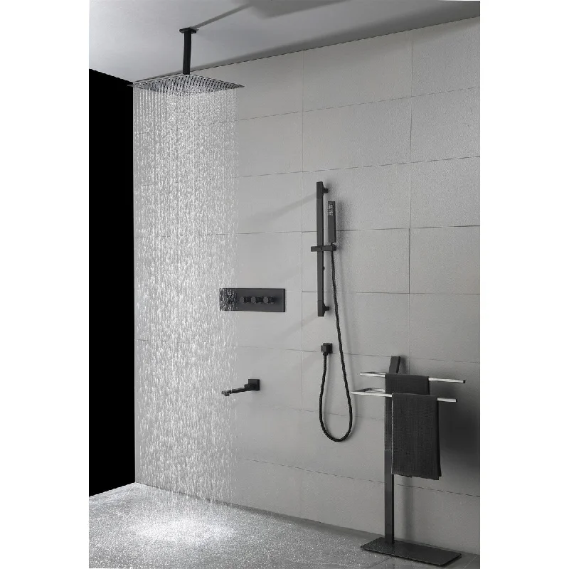 Rainfall Shower Head Thermostatic Shower System Set