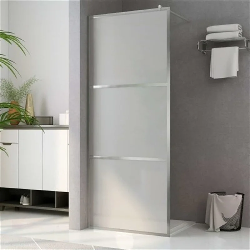 Walk-in Shower Wall W/ Whole Frosted ESG Glass 39.4"x76.8" Shower Wall