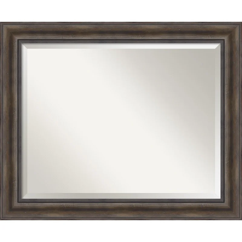 Wall Mirror Large, Rustic Pine 34 x 28-inch - 27.38 x 33.38 x 0.756 inches deep