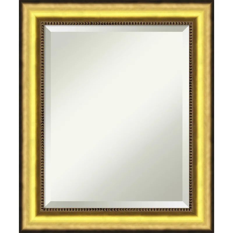 Wall Mirror Medium, Vegas Burnished Gold 21 x 25-inch - 24.75 x 20.75 x 1.403 inches deep