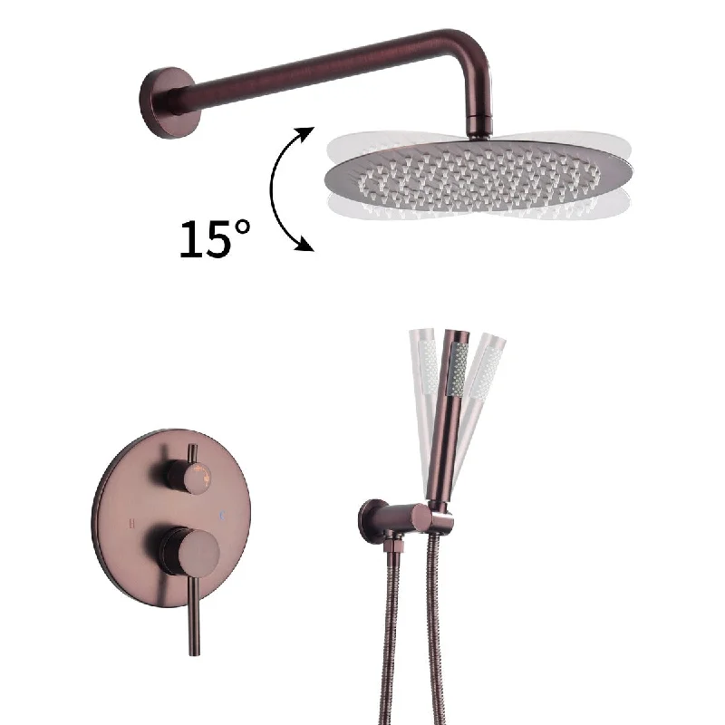 Wall Mounted Rainfall Shower Head System - 17.32*12.59*4.92