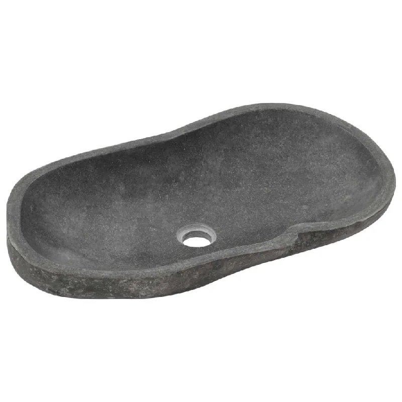 Wash Basin 23.6"-27.6" River Stone Oval Oval Sink River Stone Basin