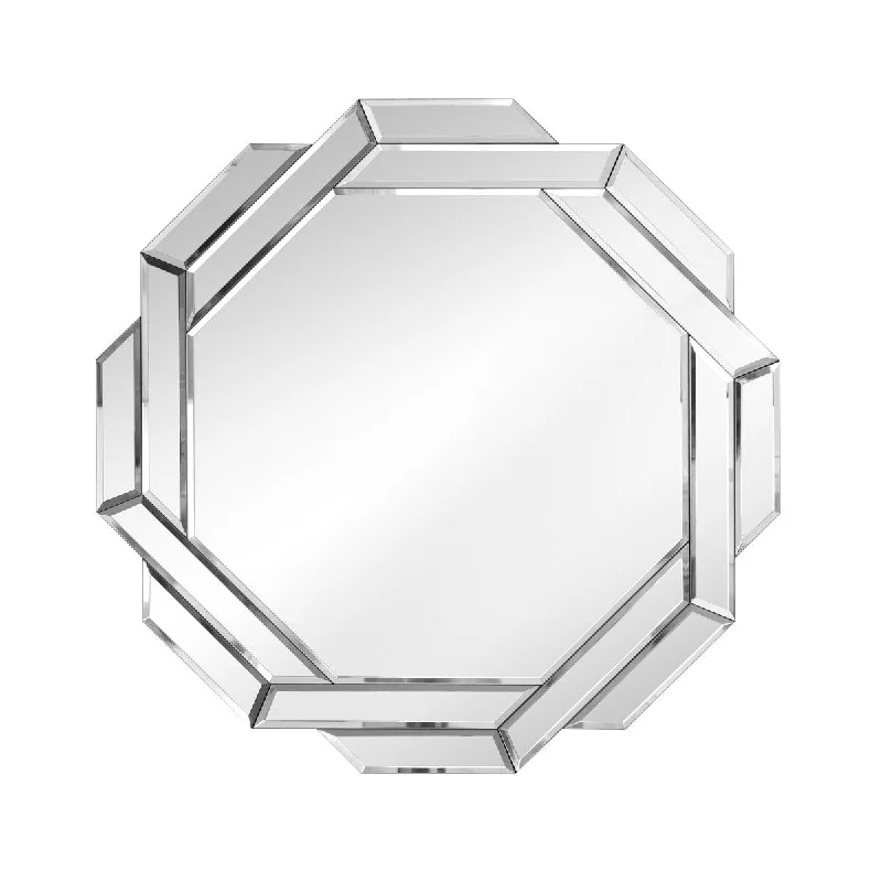 23.6 in. W x 23.6 in. H Frameless Octagonal Splicing Silver Mirror - 23.6 in