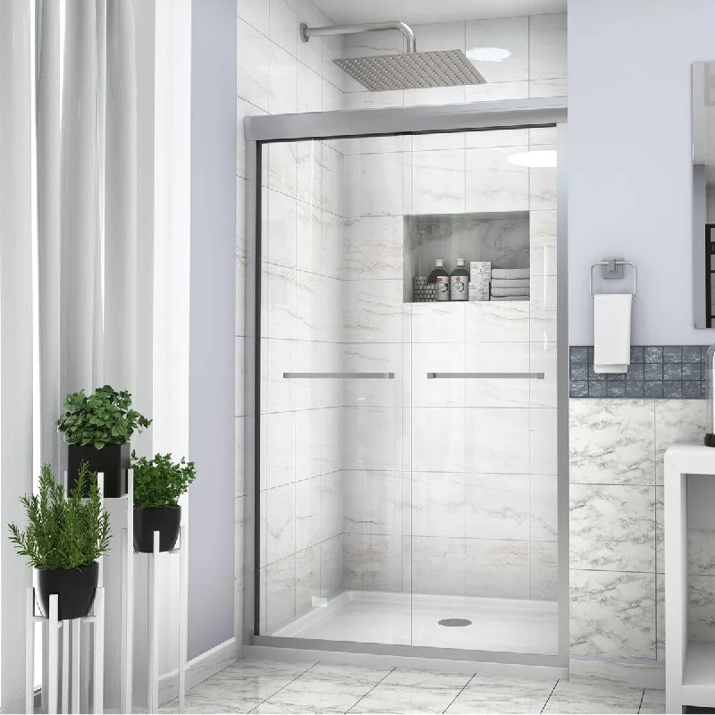 48" x 76" Double Sliding Framed Shower Door - 48" x 76"