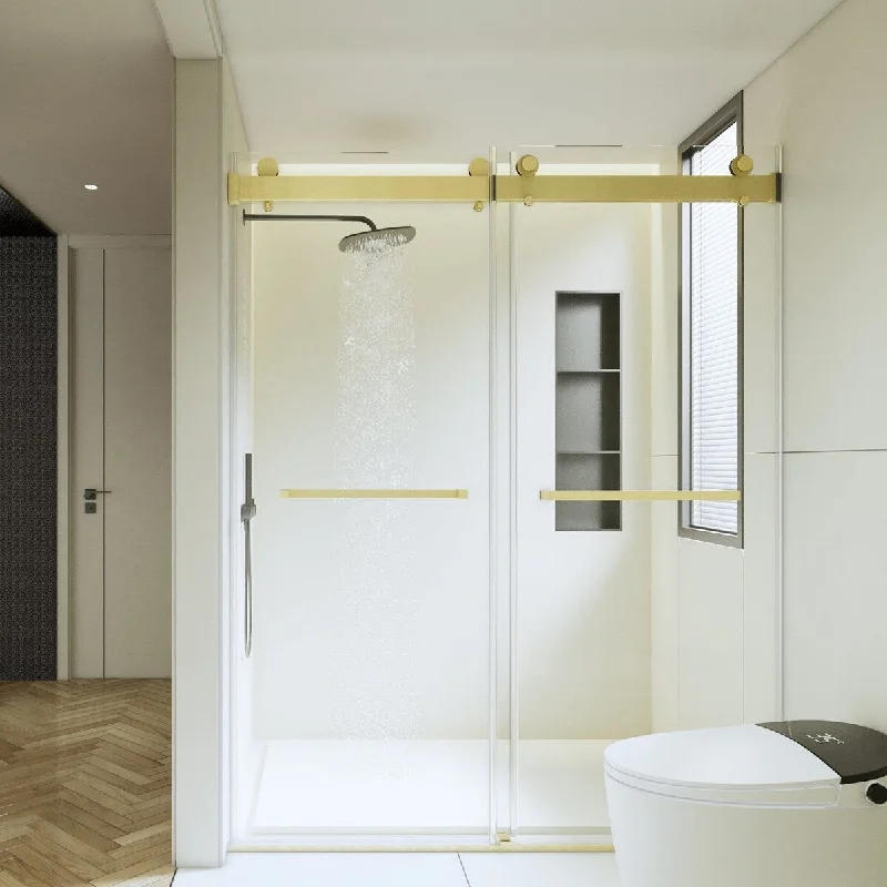 56"-60" x 76" Frameless Double Sliding Shower Door - 60" x 76"