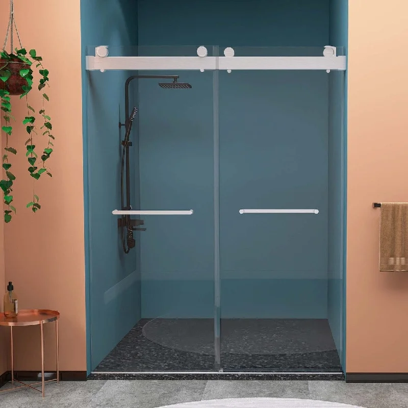 60"/72" x 79" Double Sliding Frameless Shower Door