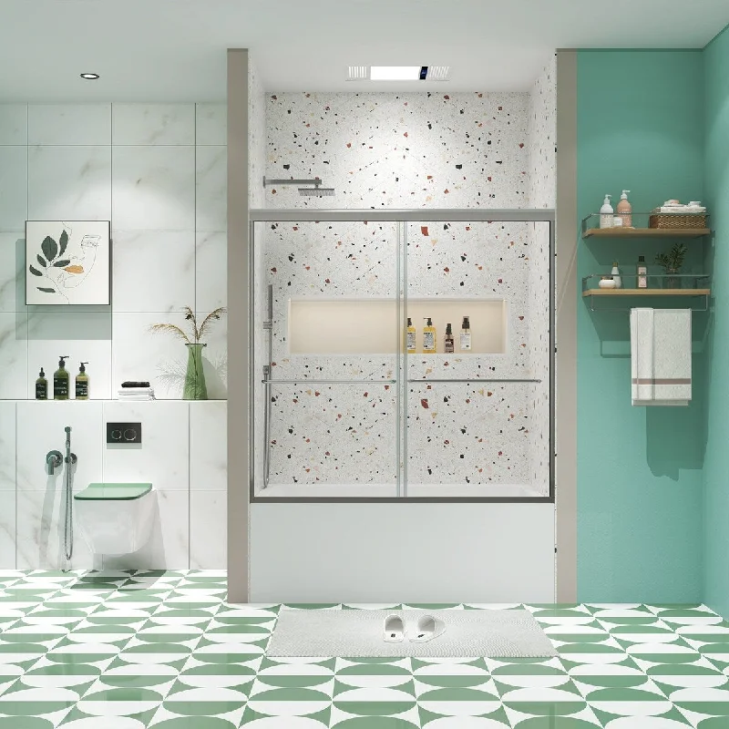 60" x 58" Sliding Framed Shower Door - 60" x 58"