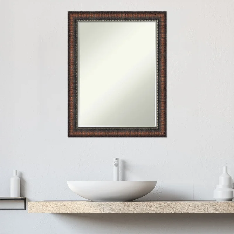 Caleb Brown Half-Inch-Beveled Bathroom Wall Mirror - Caleb Brown - Glass Size 18x24