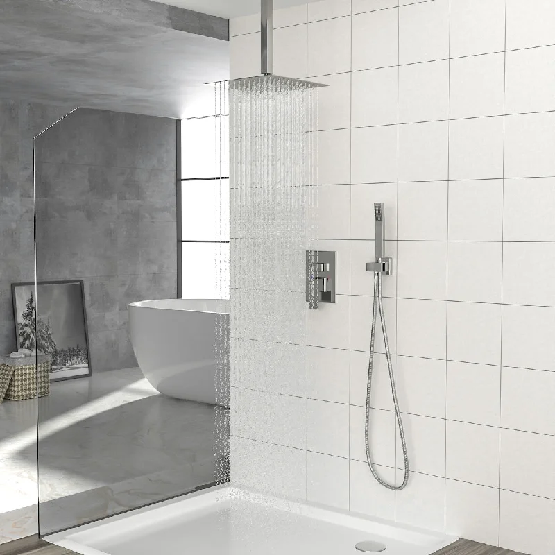 Ceiling Mount Bath Rain Mixer Shower Combo Shower Head System