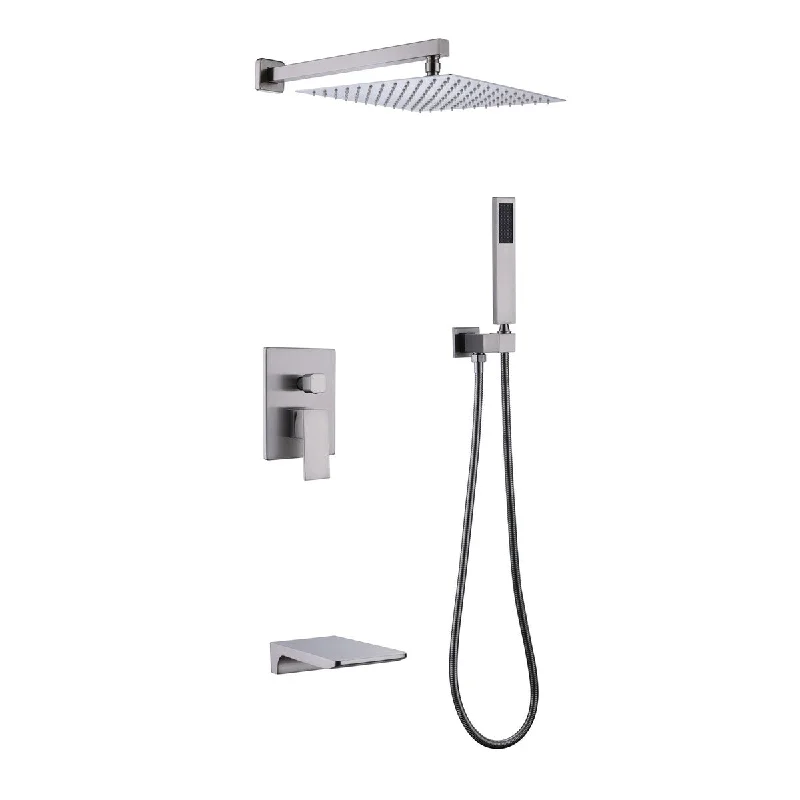 EPOWP 10ins Square Rainfall Pressure Balanced Complteted Shower System