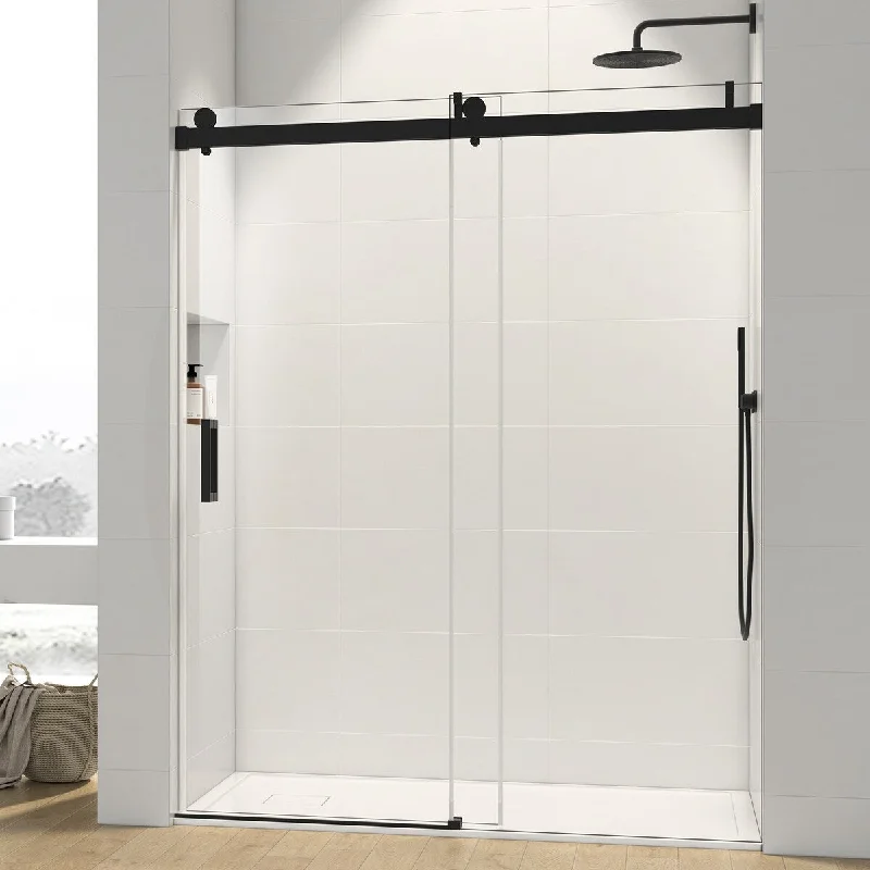 EPOWP 60X76" Bathroom Modern Single Sliding Frameless Shower Door