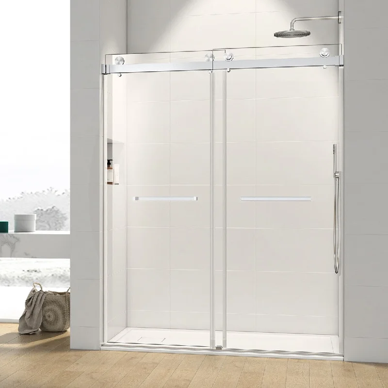 EPOWP 60X76" Double Sliding Frameless Modern Shower Door