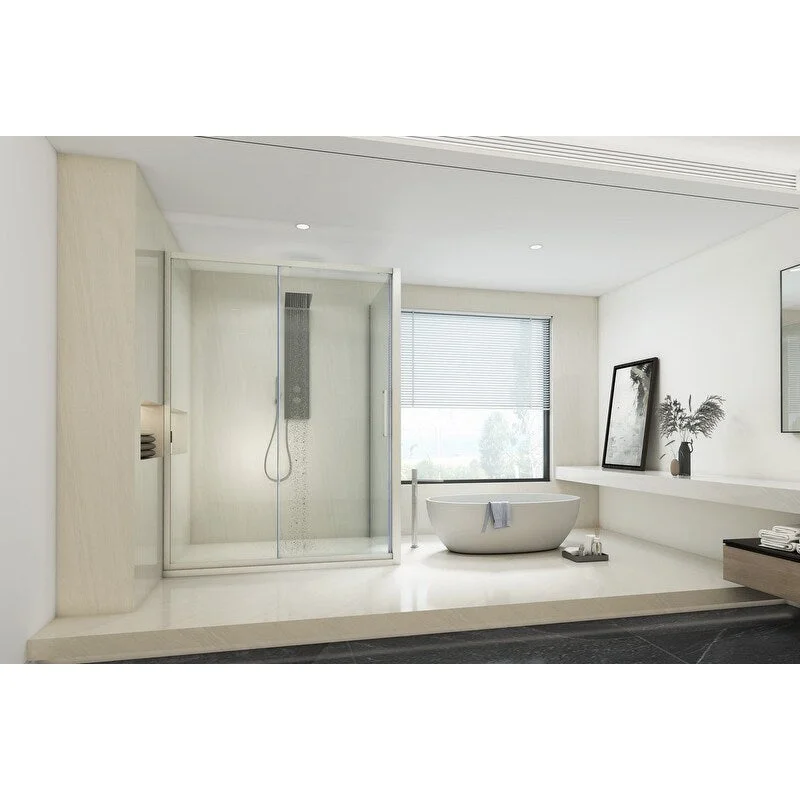 EPOWP Bathroom Contemporary Shower Door combo shower room