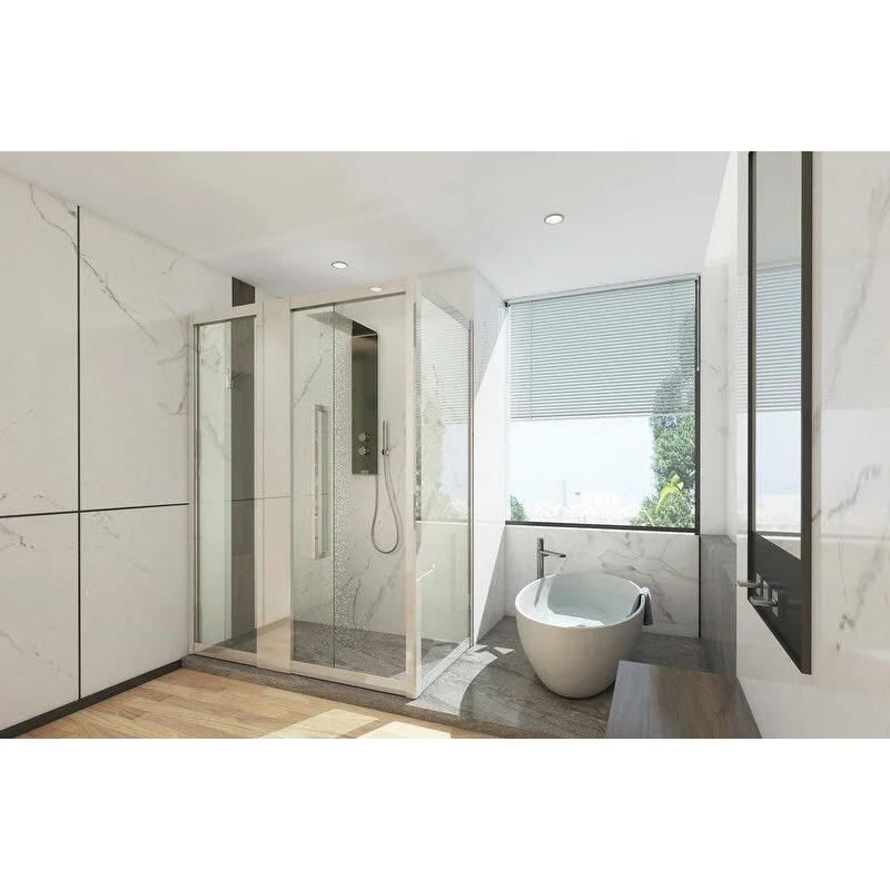 EPOWP Bathroom Contemporary Shower Door left to open door