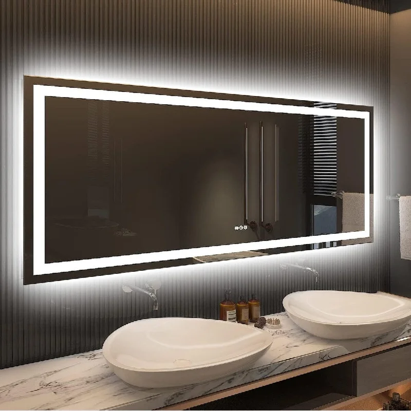 LED Bathroom Mirror for Wall, Dimmable Makeup Mirrors