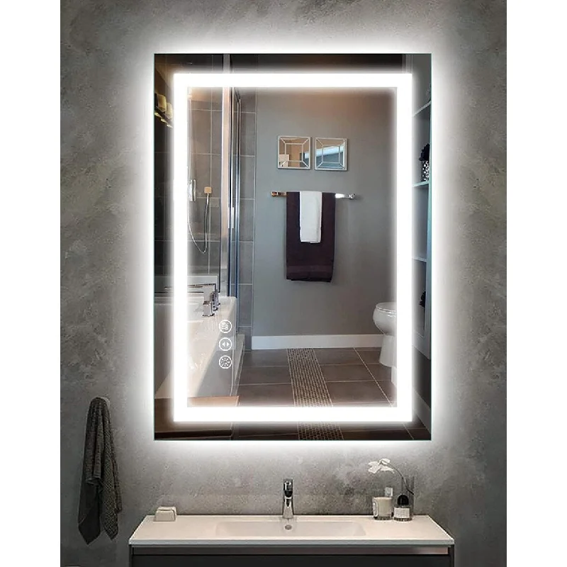 LED Bathroom Mirror Stepless Dimmable Wall Mirrors