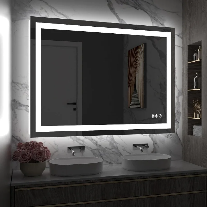 LED Bathroom Mirror , Stepless Dimmable Wall Mirrors