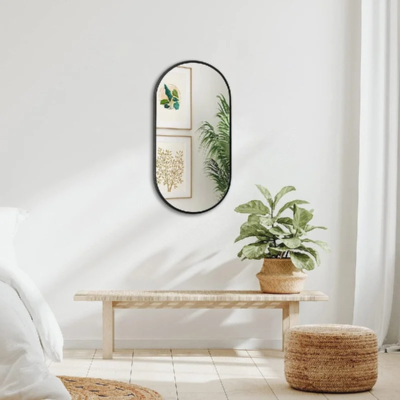 Modern and Contemporary Oval Bathroom Mirror