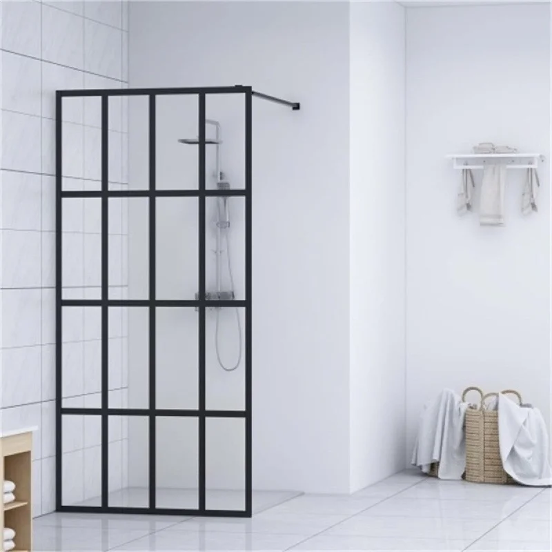 Walk-in Shower Screen Tempered Glass 55.1"x76.8" Shower Screen