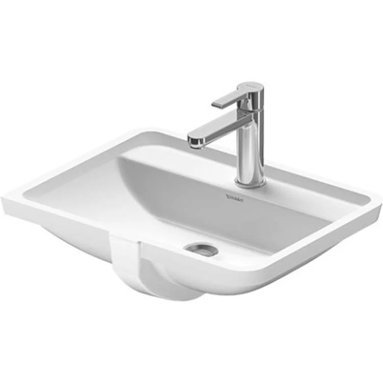 Lavatory Sink Starck 3 Undermount with Overflow 20-5/8 x 15-3/4 Inch Rectangle White 1 Hole